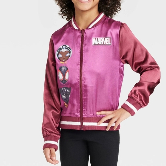 Marvel Jackets & Coats Girls Nikkolas Smith Marvel Trio Reversible Bomber Jacket - Picture 11 of 11